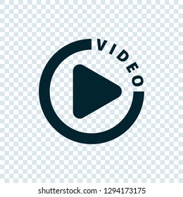 Play Video Button illustration Transparent Vector background
