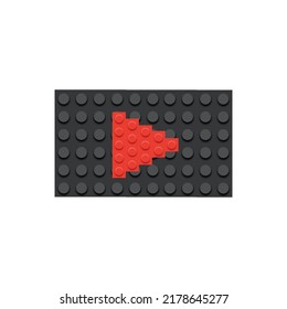 Play video button red vector. Vector illustration