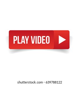 Play Video Button Red Vector