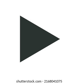 Play video button solid icon. Right arrow glyph vector symbol.