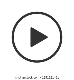 Play Video button vector icon on white background