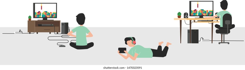play video games with many positions