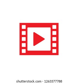Play video graphic icon design template isolated