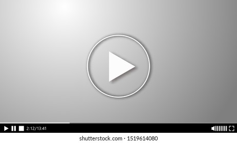 Play video with gray background and shadow
