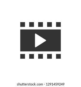 Play video icon graphic design template vector isolated