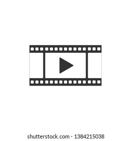 Play Video icon isolated. Flat design. Vector Illustration