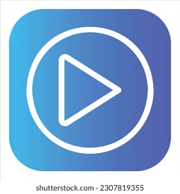 play video icon with isolated vektor and transparent background