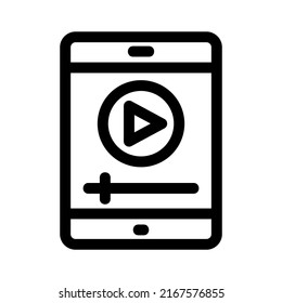 reproducir icono de vídeo o logotipo símbolo de signo aislado ilustración vectorial - iconos vectoriales de estilo negro de alta calidad
