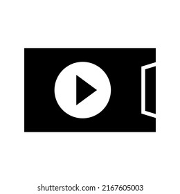 play video icon or logo isolated sign symbol vector illustration - high quality black style vector icons
