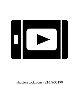 play video icon or logo isolated sign symbol vector illustration - high quality black style vector icons
