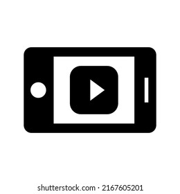play video icon or logo isolated sign symbol vector illustration - high quality black style vector icons
