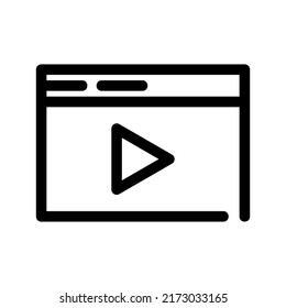 play video icon or logo isolated sign symbol vector illustration - high quality black style vector icons
