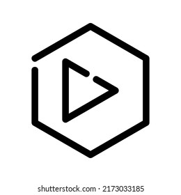 play video icon or logo isolated sign symbol vector illustration - high quality black style vector icons
