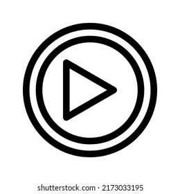 play video icon or logo isolated sign symbol vector illustration - high quality black style vector icons
