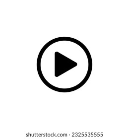 Play Video Symbol, Media Player Illustrationszeichen. Button-Symbol oder -Logo.