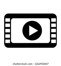 Play Video icon, meida player vector icon