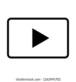 Play Video icon, meida player vector icon