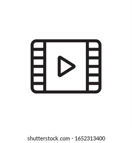 Play Video Icon. Movie And Film Icon Vector Illustration