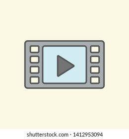 Play video icon. New trendy styles line video play graphic for website, logo, video, app, UI.
