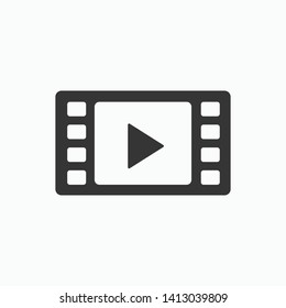 Play video icon. New trendy styles line video play graphic for website, logo, video, app, UI.
