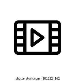 Play Video (Video) icon outline vector