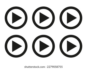 Play video icon, red button sign vector isolated on white background. EPS10 vector illustration.