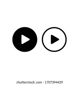 Play video icon symbol vector