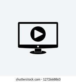 play video icon vector