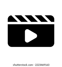 Play video icon vector color editable
