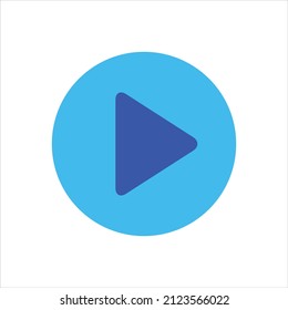Reproducir ilustración vectorial de icono de vídeo en azul