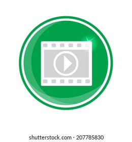 Play video icon, vector illustration