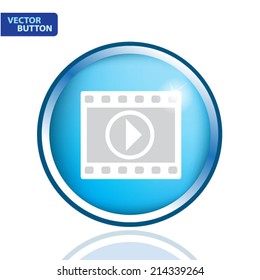 play video icon, vector illustration