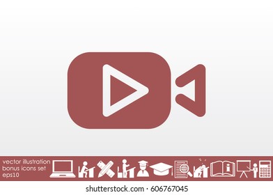 Play video icon vector illustration eps10.