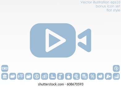Play video icon vector illustration eps10.