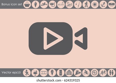 Play video icon vector illustration eps10.