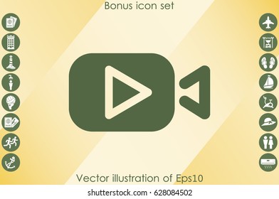 Play video icon vector illustration eps10.