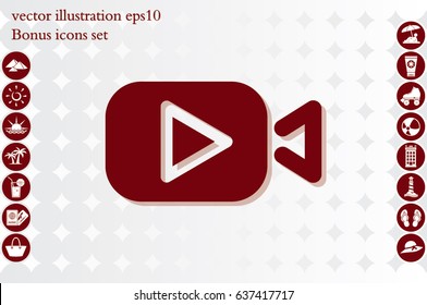Play video icon vector illustration eps10.