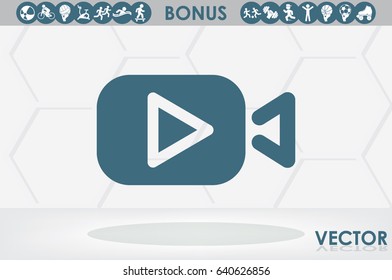 Play video icon vector illustration eps10.