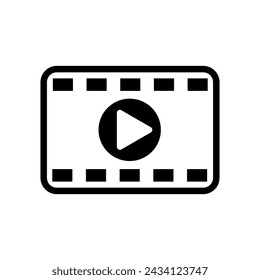 Video abspielen Icon Vektor. Medienwiedergabe-Illustrationszeichen. Video-Symbol Logo abspielen.
