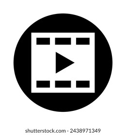 Play video icon vector. Media player illustration sign. Video symbol. Play logo.