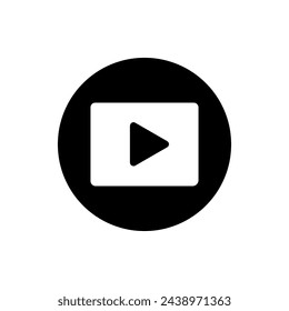Play video icon vector. Media player illustration sign. Video symbol. Play logo.