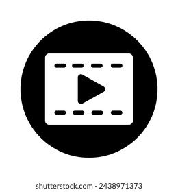 Video abspielen Icon Vektor. Medienwiedergabe-Illustrationszeichen. Video-Symbol Logo abspielen.