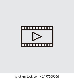 Play video icon vector for mobile concept and web apps icon