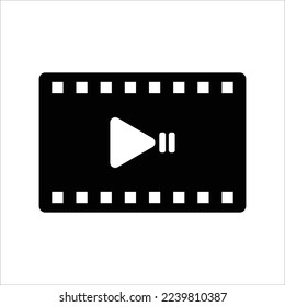 Play video icon vector. Movie icon vector illustration