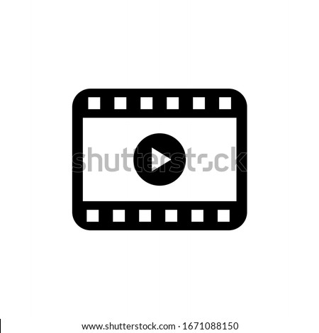 Play video icon vector. Movie icon vector illustration