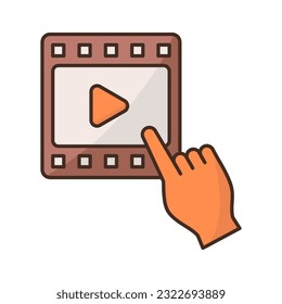 Reproducir el vector de iconos de vídeo en el diseño de moda