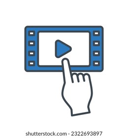 Reproducir el vector de iconos de vídeo en el diseño de moda
