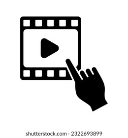 Play video icon vector on trendy design