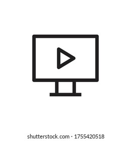 play video icon vector sign symbol