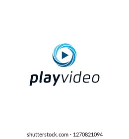 play video logo concept vector graphic download